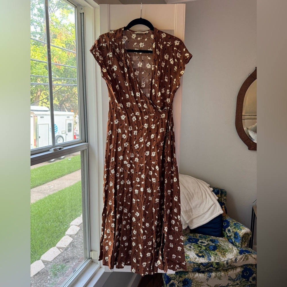 Lush short sleeved wrap dress
